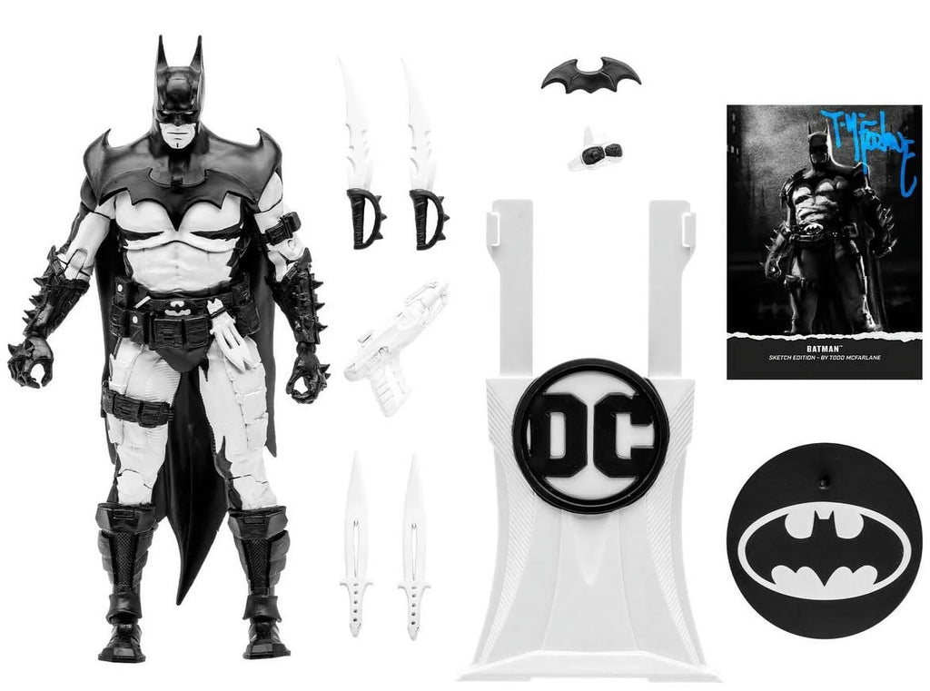 Edition DC 7" Batman Figure Multiverse EE Label Gold Exclusive Sketch Action