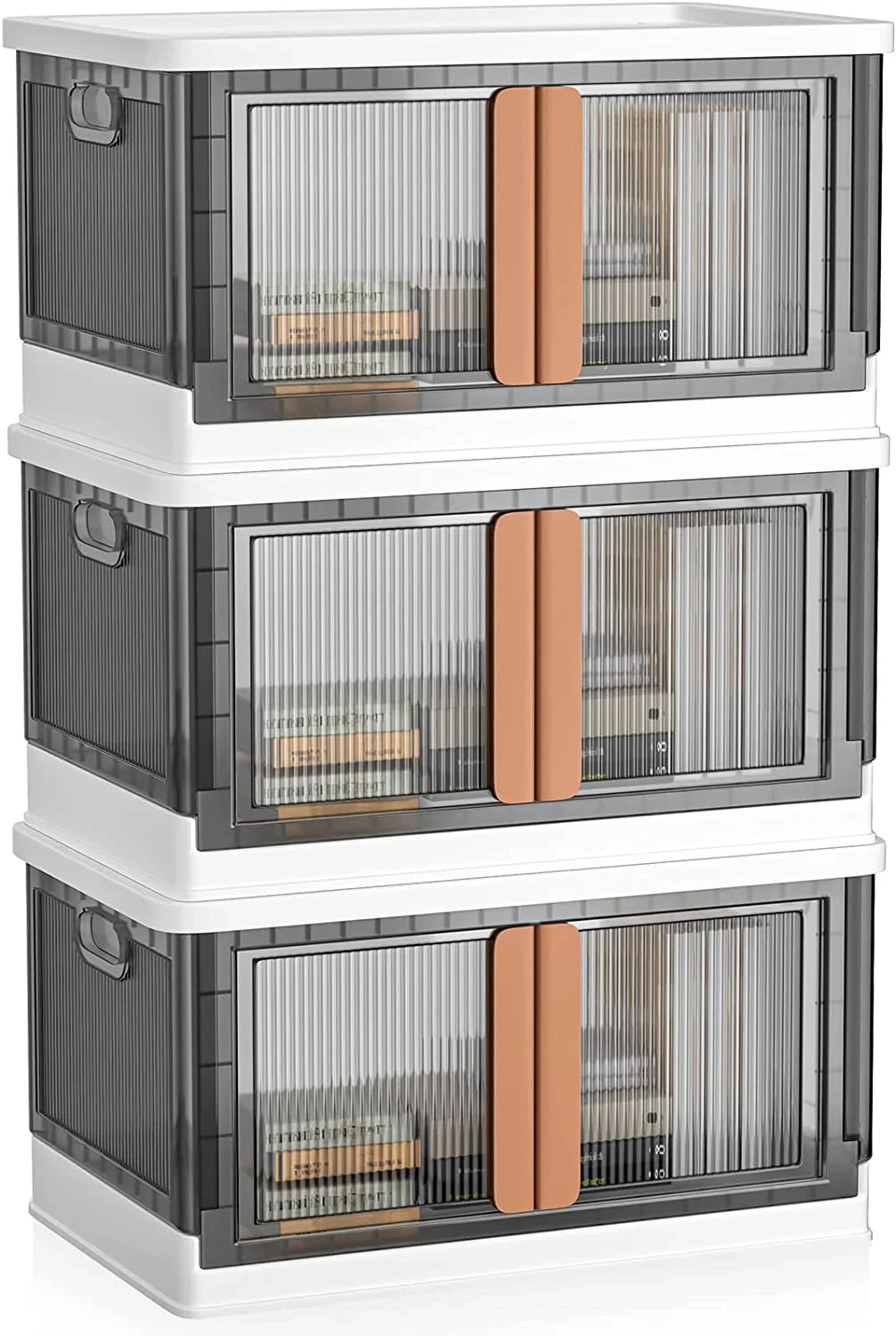 large containers，Durable RV, drawers bins,plastic stackable bedroom, foldable Storage lids-76Quart with for storage hall, office(3Packs) storage kitchen, storage bins