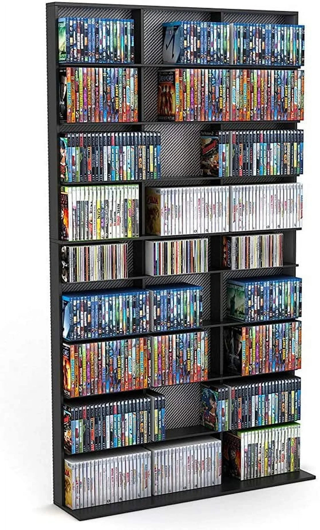 s, Or In 630 Cabinet Tower, 528 624 With Wii Fixed 9 - Large PN35435725 s, Black Storage Stores Media Games Blu-Rays, PS3/PS4 Shelves, 837 Games 531