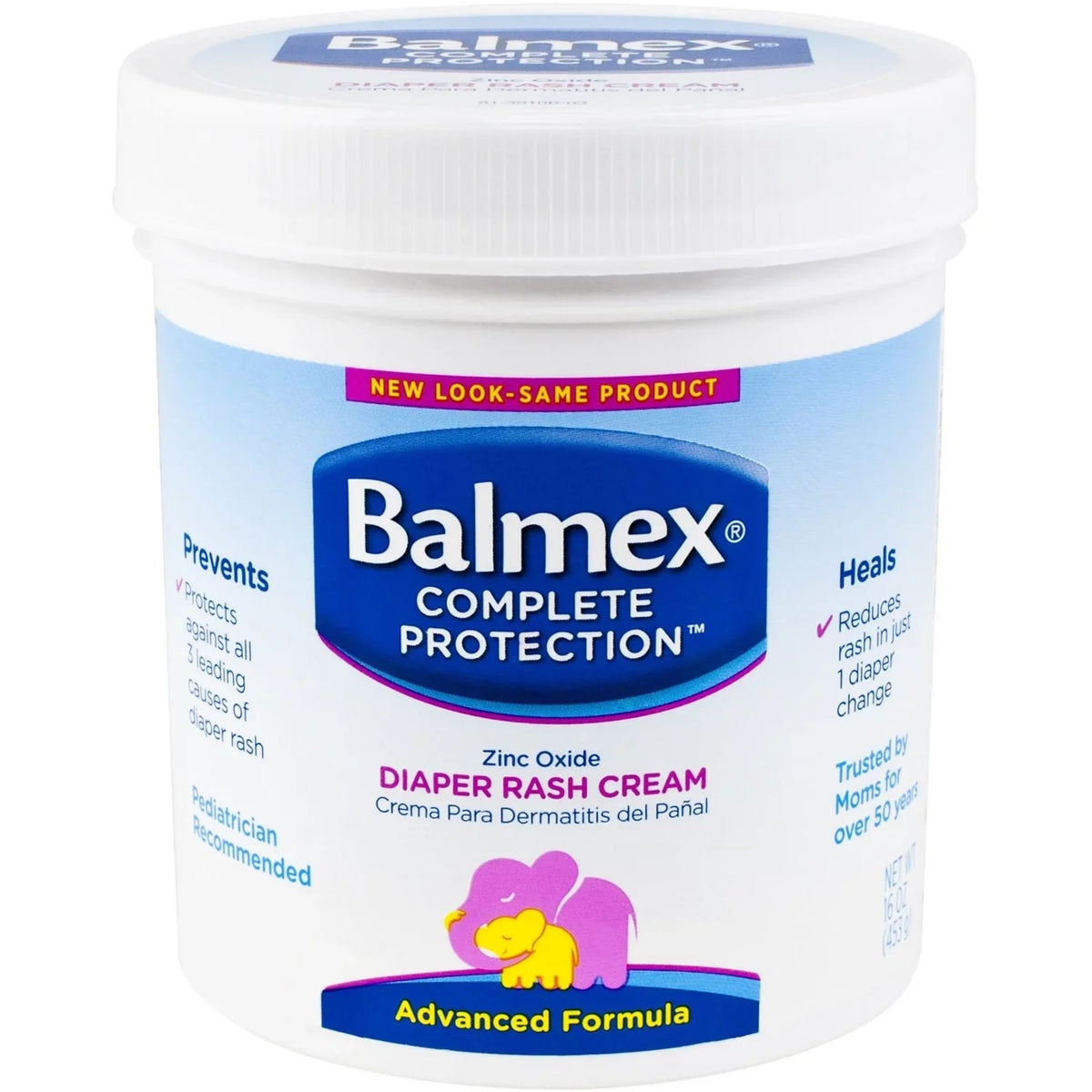 Diaper Each 16oz - Jar Cream Rash Balmex