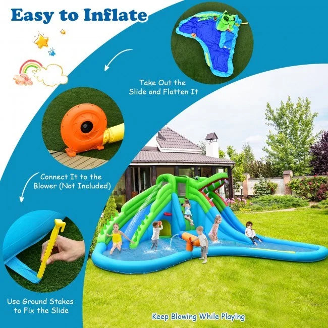 Bounce Splashing Pool with 7 1 in House Inflatable