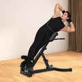 Adjustable Back Machine, Bench Roman in Multi-Functional Extension Hamstring Bench Chair Hyperextension 40.55*27.55*44.48 - Black