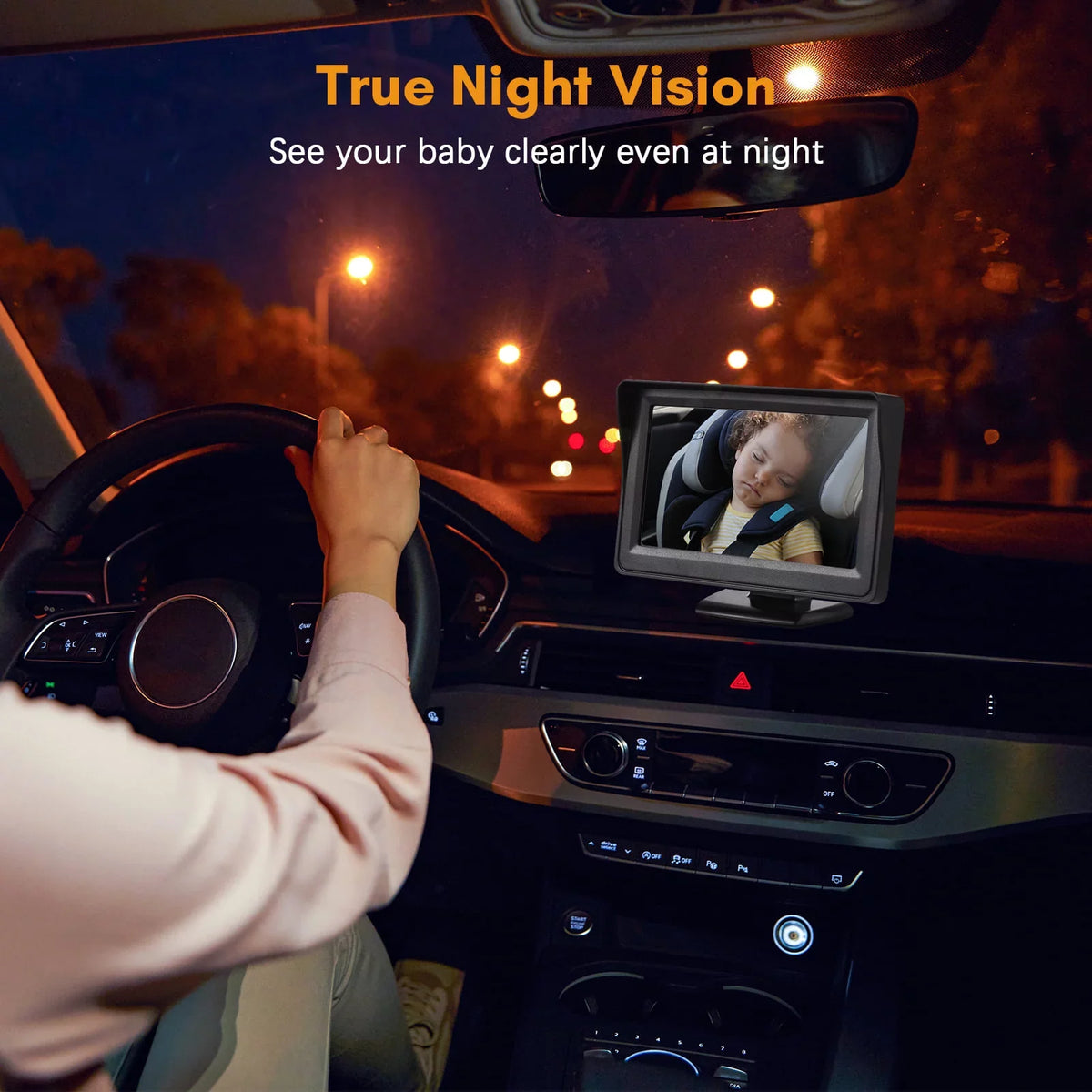 4.3 Monitor Invigilator,150° Baby Inch Car 150° Car Camera Car Mirror Installation Display Display Vision car Baby Wide Pristin Mirror View Easy Monitor Monitor 150° Wide 720P Baby Camera Camera