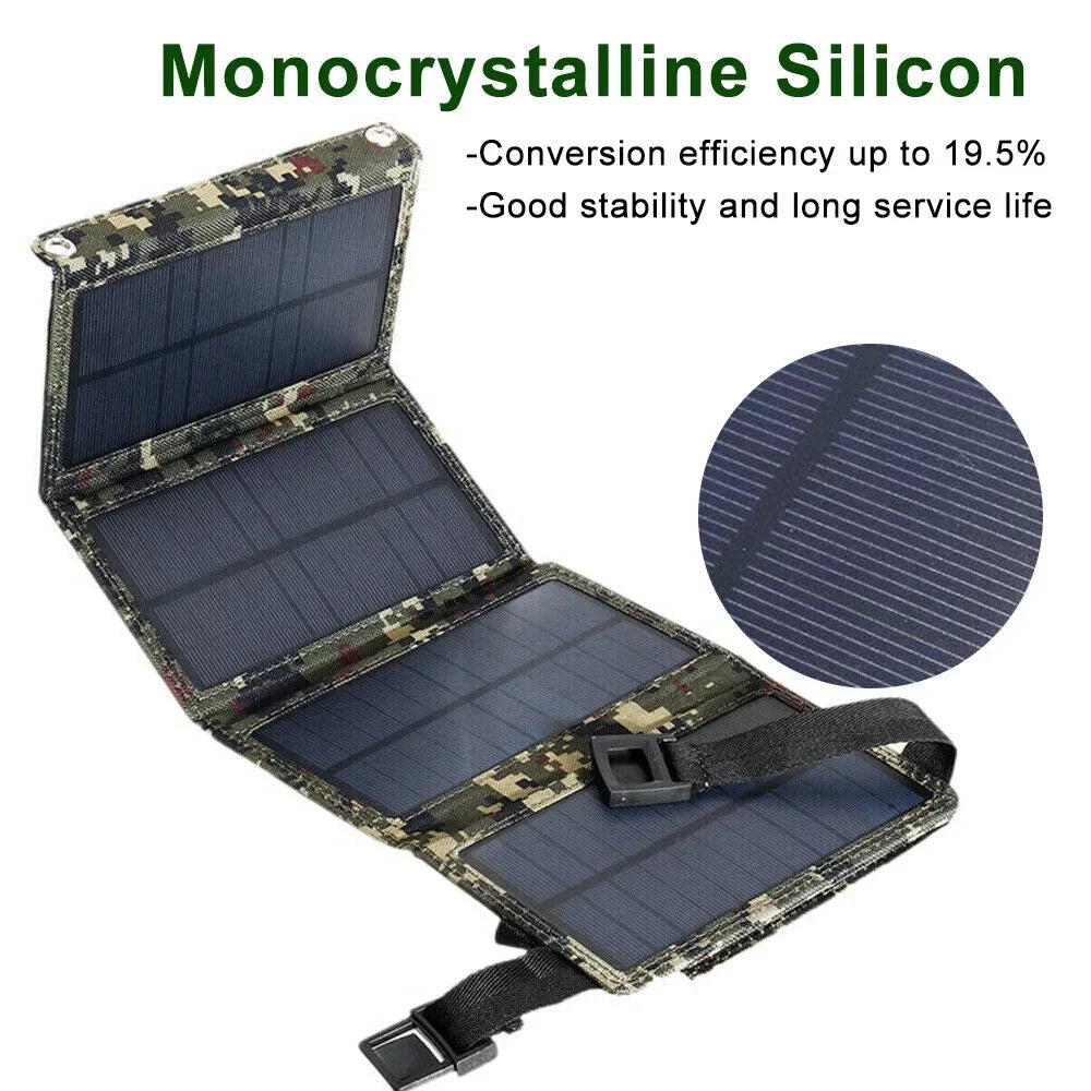 Portable Hiking Phone Battery Rechargeable USB Camping grade Foldable Panel Solar 80W Charger High OnemayshipOnemayship exterior