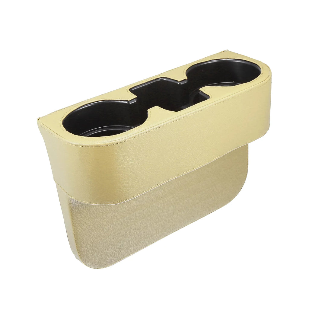 Car Storage Organizer Pocket Console Filler Cup Holder Side Gap Seat Car Beige Multi-function Box Seat