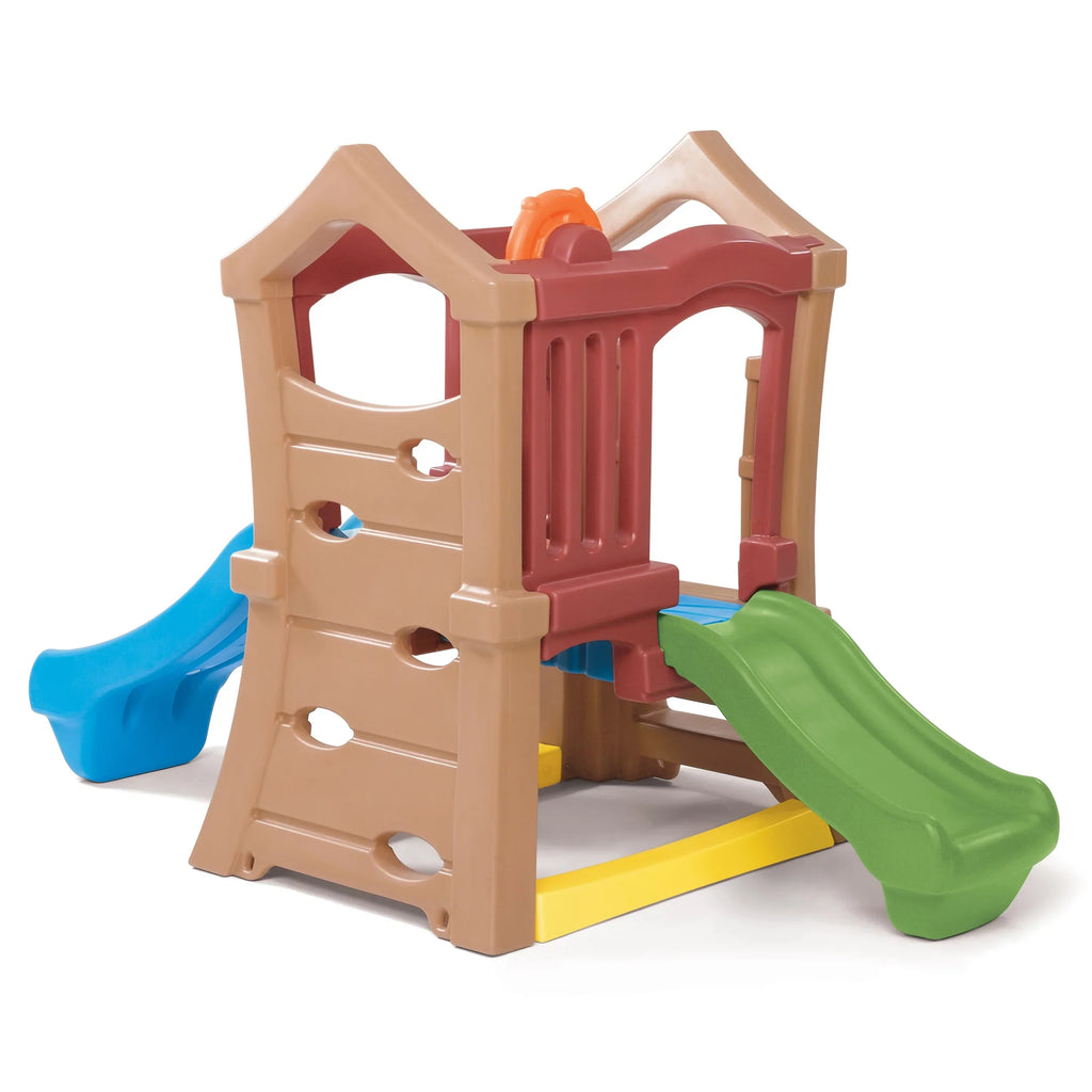 Toddlers Play Double Slide Climber, Up Step2