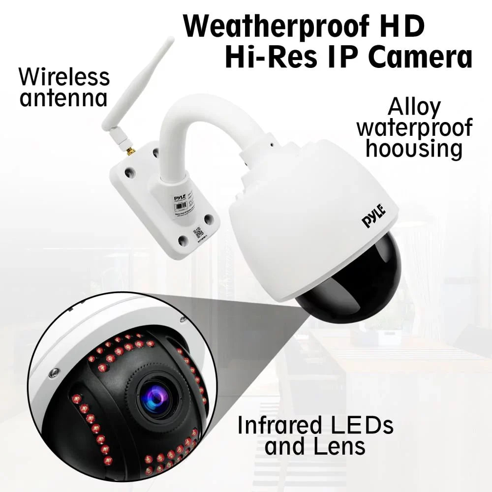 Zoom in Optical with PYLE PIPCAMHD47.5 32g Cam - 4x WiFi HD exterior Camera Hi-Res SD - Built IP Weatherproof