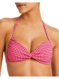 Gingham Space Twister Womens Halter Bikini L Top Swim