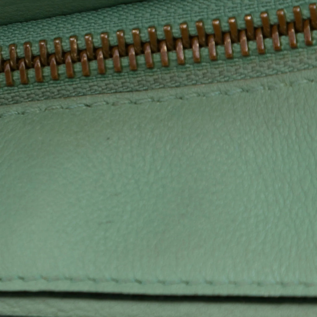 Leather LOEWE Unisex Authenticated Satchel (Good) Puzzle Pre-Owned Small Calf Green