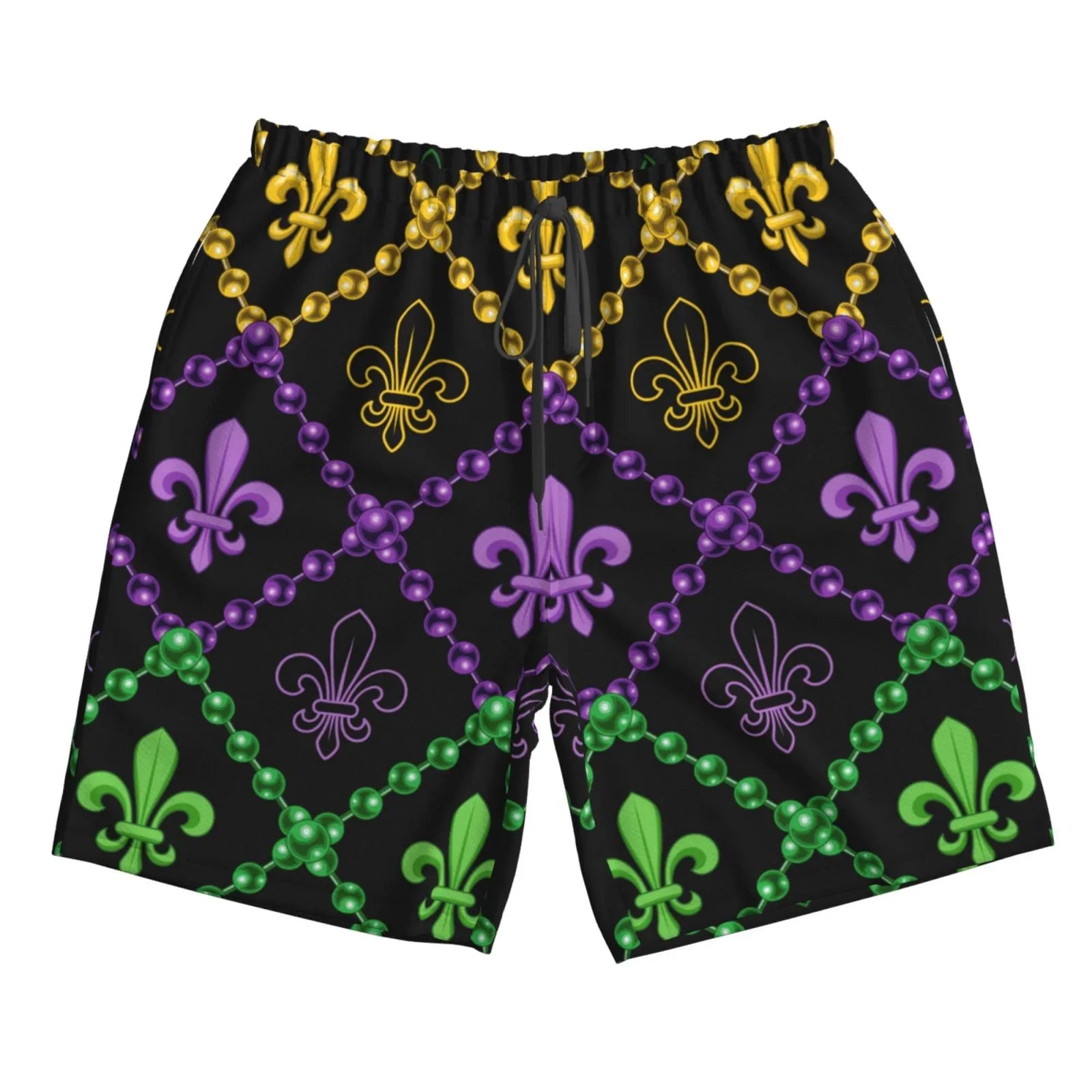 Trunks Swim Beach Shorts Mardi Gra Funny Geometric Quick With Lukts Dry Swim Shorts Mens