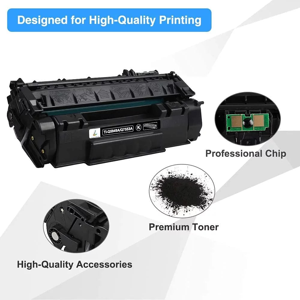 Compatible 1320NW Yield High Cartridges P2015dn Printer 1320 Q5949A Black 3390 49X HP Q5949X 49A P2015 1320TN for Ink LaserJet 49A Toner 2-Pack 53A for 1320N Q7553A HP 53A