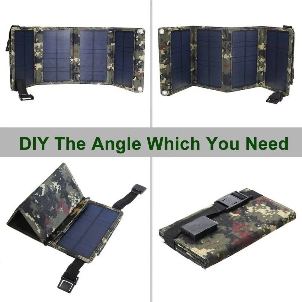 Portable Hiking Phone Battery Rechargeable USB Camping grade Foldable Panel Solar 80W Charger High OnemayshipOnemayship exterior