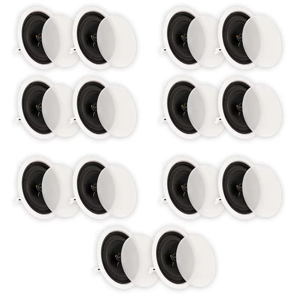 CS8C 7 Pack Ceiling Home Theater Speakers 8" Pair Solutions Sound 7CS8C In Surround Theater