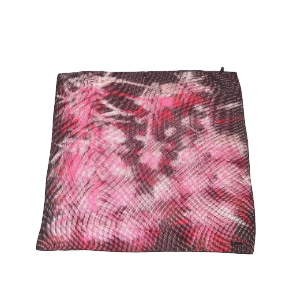 100% x Pre-Owned Scarf Dot Silk Pink Black (Good)