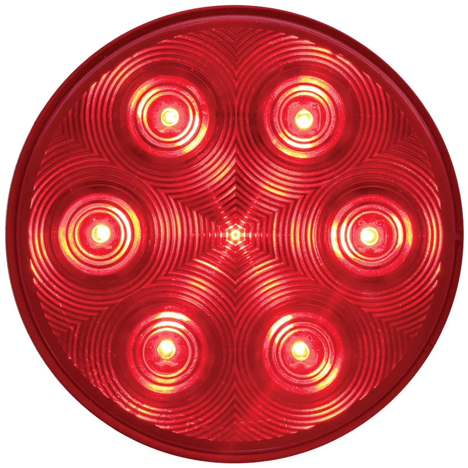 LED WeatherTight Red Stop Round Diode 3 Light STL13RMB Turn Tail Pin Optronics 4" With 7