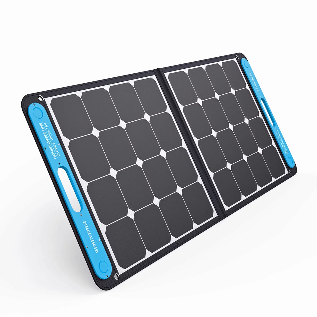 SolarPower Solar 100 Watts ports Portable GENEVERSE and Panel One USB-C built-in Monocrystalline USB-A with