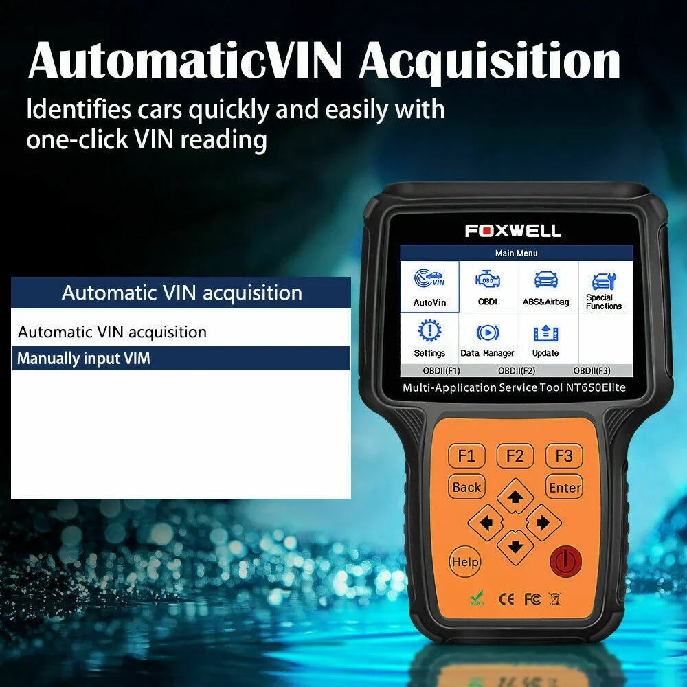 Bag Registeration Air TPMS ABS NT650 OBD2 DPF Reset Elite OBD Code Oil TPS Battery Scanner with Automotive EPS EPB FOXWELL Light Car SAS Reader II