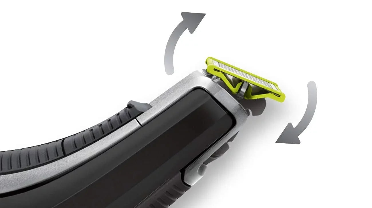 QP6510 Norelco Electric + Black OneBlade pieces Trimmer 3