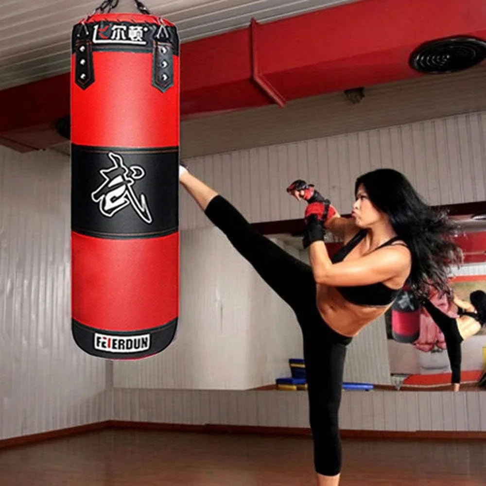 Training Speed Workout, Muay Taekwondo Kick Heavy Bag, Thai Fitness MMA Gloves (Empty), Set Punching Boxing Bag Workout, Training Home Kicking Gym Full Boxing Heavy