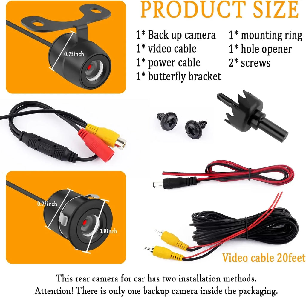 Vision] Camera Dual Purpose Car Design View Side Front Reverse Camera Backup Night - Angle] with [HD - Rear [170°Wide