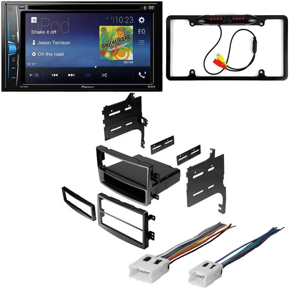 Din Backup /Bluetooth and 350Z Camera, Bundle Stereo Pioneer Mounting Kit KIT471 - Installation Nissan Car Double Touchscreen DVD for 2006-2008 Multimedia Radio with - Kit
