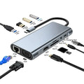 with Docking HDMI, with LAN,SD,MicroSD,Compatible A*4, VGA,Type-C Power,USB PD100W HP USB Station Laptop Pro,Air Ports Gigabit Multi-Port 11-in-1 MacBook C 3.5mm Kidsol 4K