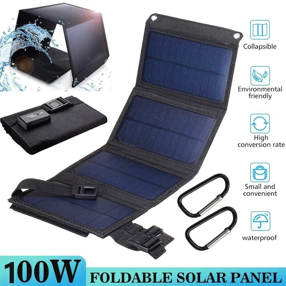 Portable iPhone, Laptop, Solar Caravan Power Panel for exterior Ipad, Travel Foldable 80W RV MDHAND Suitable Camping Suitable USB Port, Station, for