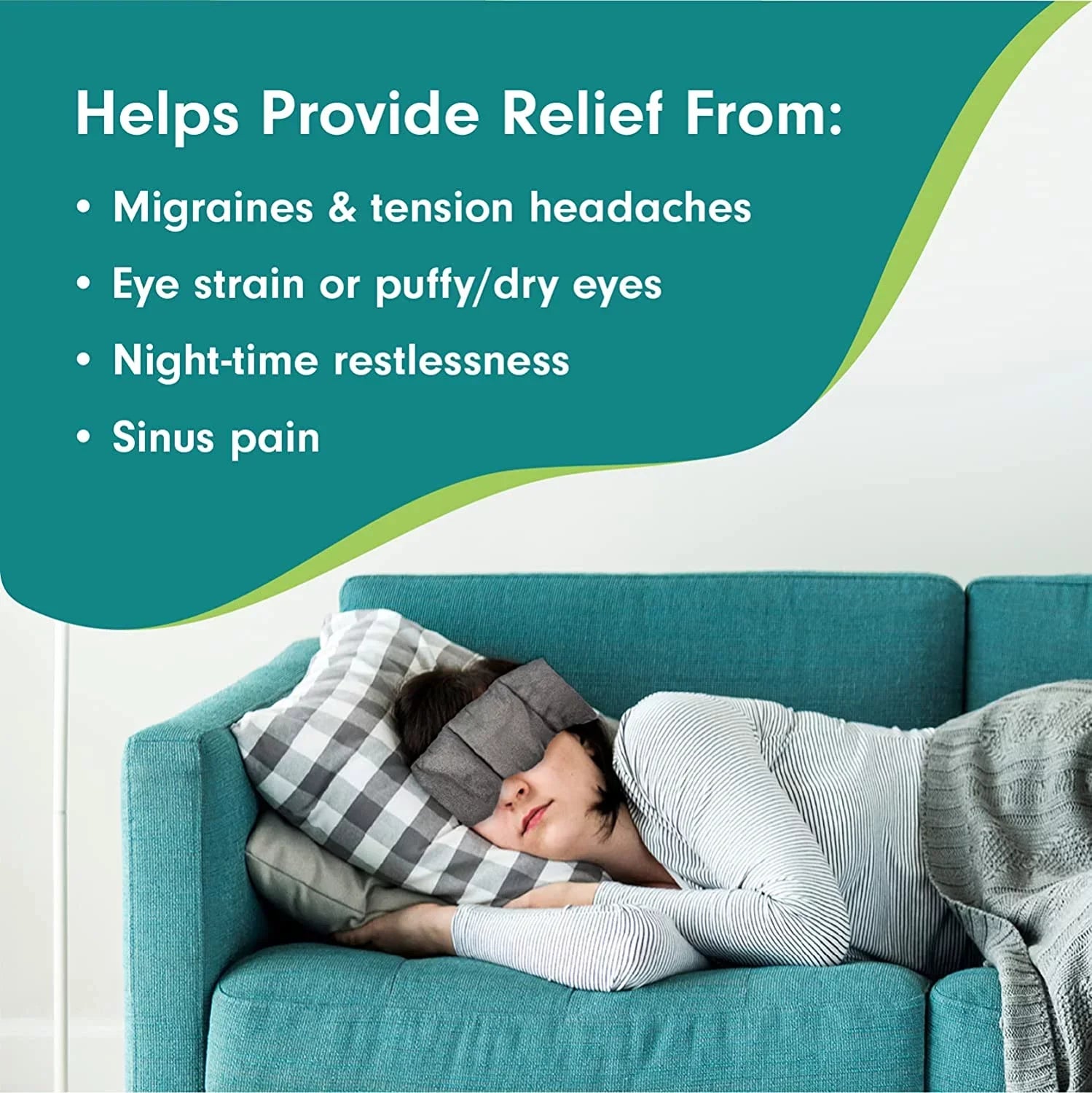& Aculief Weighted Relief Aid to Mask Eye Stress Headache