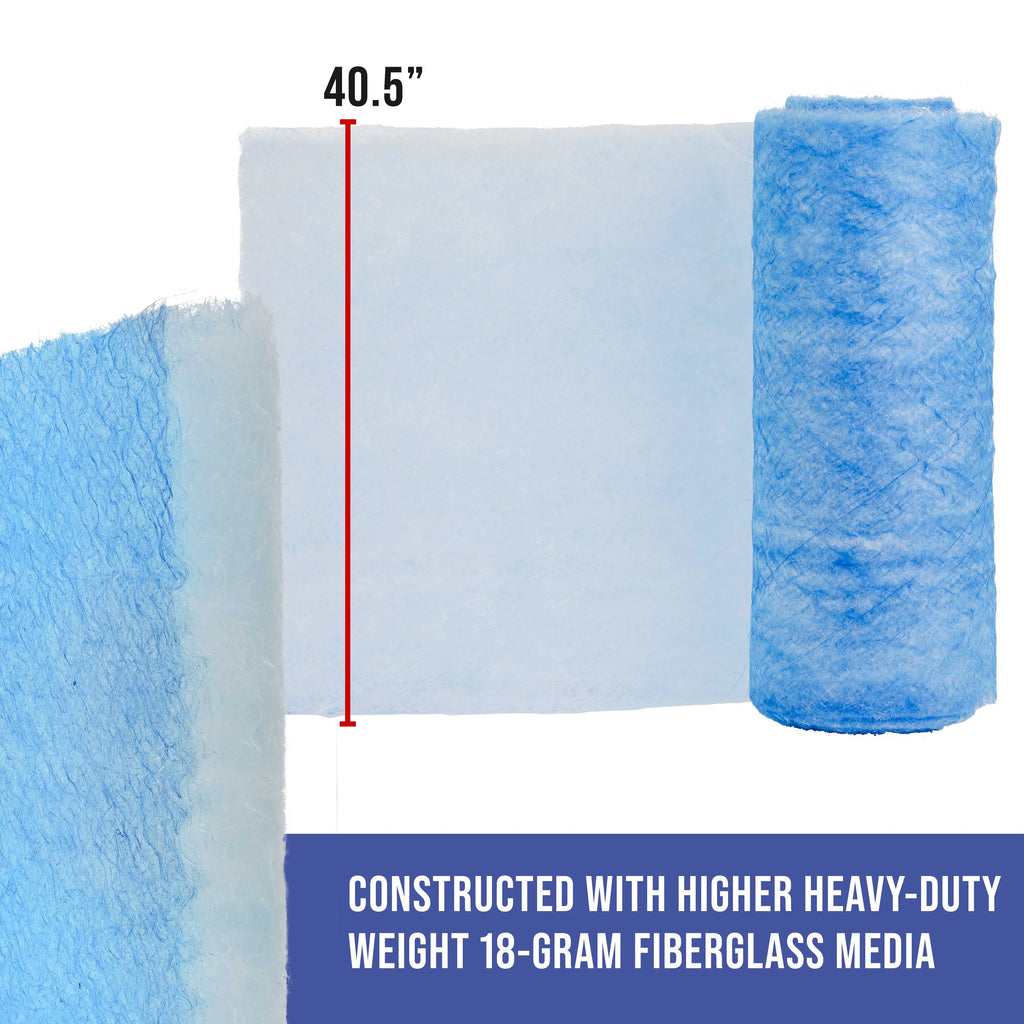 Exhaust Spray Paint Master Captures Paint Booth Roll, Refinish 40.5" Overspray - Premium Paint Heavy-Duty Elite x Particles - Traps 100' Autobody Auto Filter Arrestor Booths in Fiberglass Gram 18