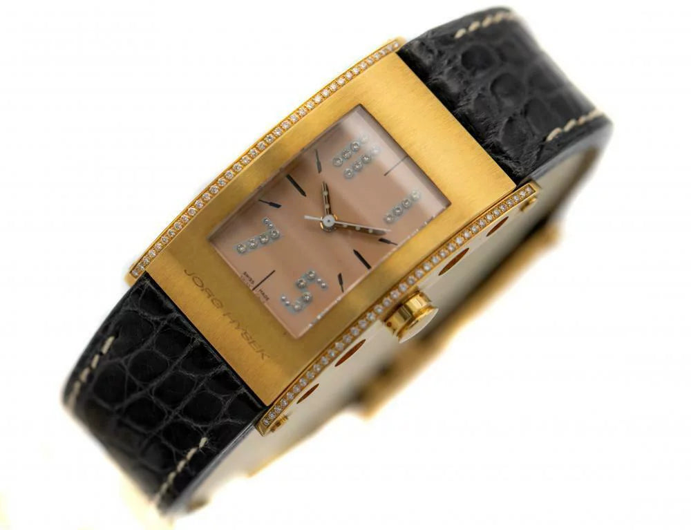 Rose S011-0026 Jorg Kilada 18k Men's Watch Gold Quartz Diamond Bezel Hysek