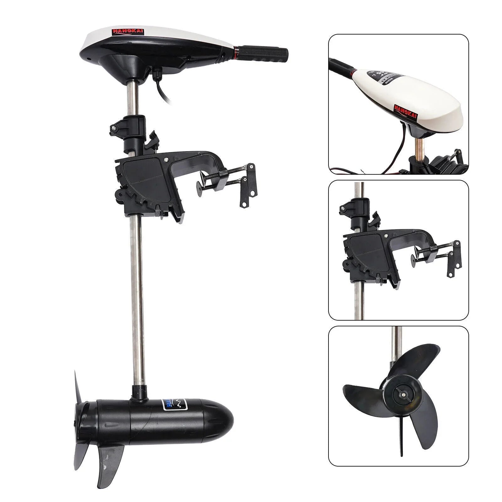Duty Electric Outboard Motor HANGKAI Engine 45LBS Heavy 12V Motor Boat Trolling