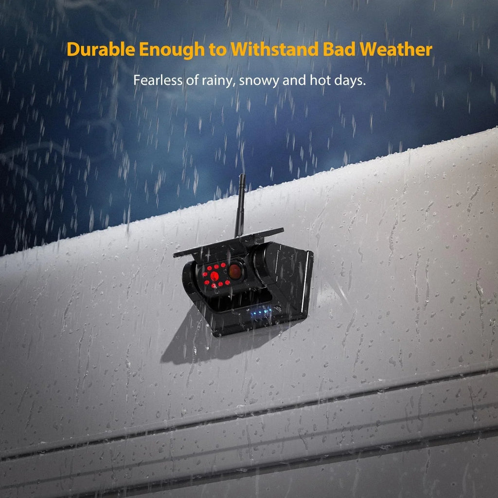 Camera Solar Installation No CTYC5 xRoose IR 1080P Wireless Drilling Monitor Magnetic Waterproof Backup Rear 5''HD View 2-Min Camera Vision Night