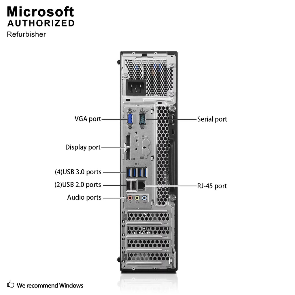 Performance En/Sp/Fr DDR4, 64 BT, DP, Intel Support, Pro Quad to SFF 4K Grade M800 SSD, 512G VGA, Win10 i5-6400 DVD, Computer, ThinkCentre WiFi, Desktop up Used 8G High 3.3GHz, A Core