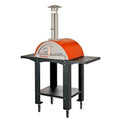 Side & Ovens Fired Shelves, Stand, Karma 25 with Wood Wheels in. Orange
