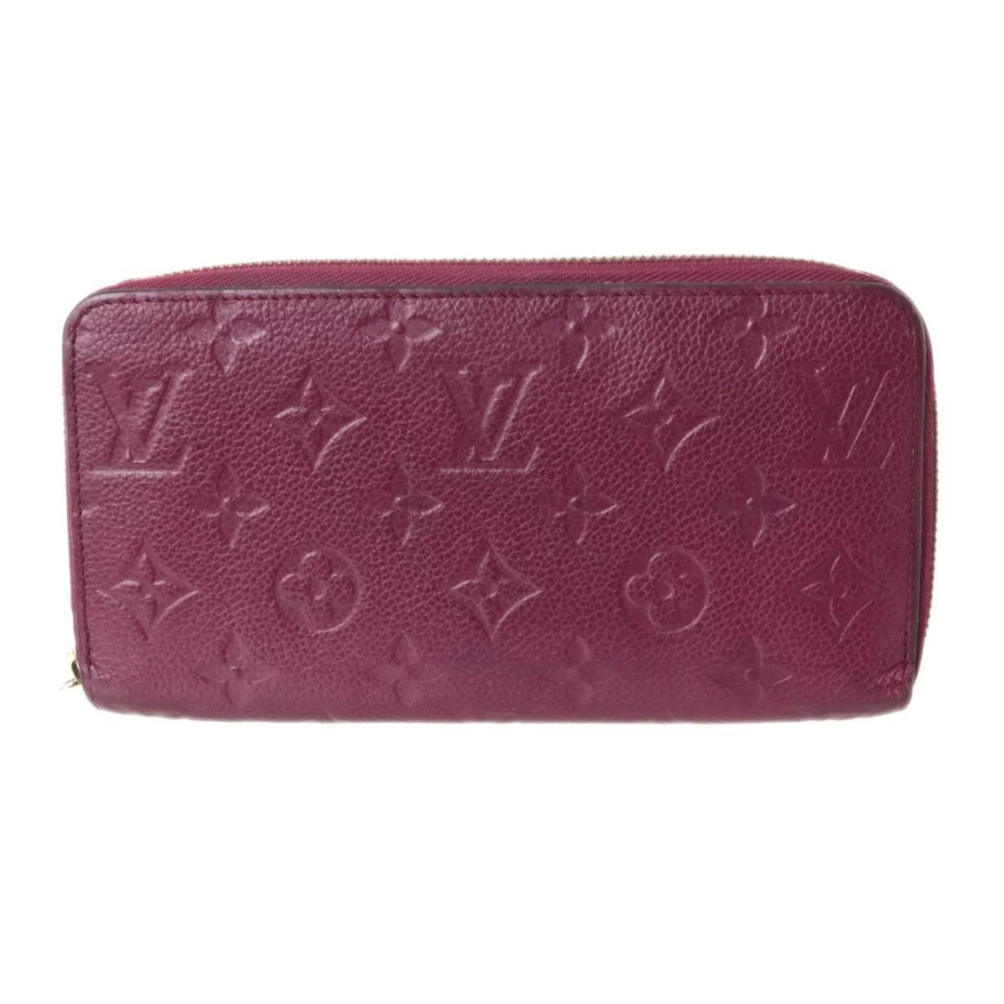Amplant (Fair) M68571 Monogram Pre-Owned Long Cherry Zippy Berry Wallet