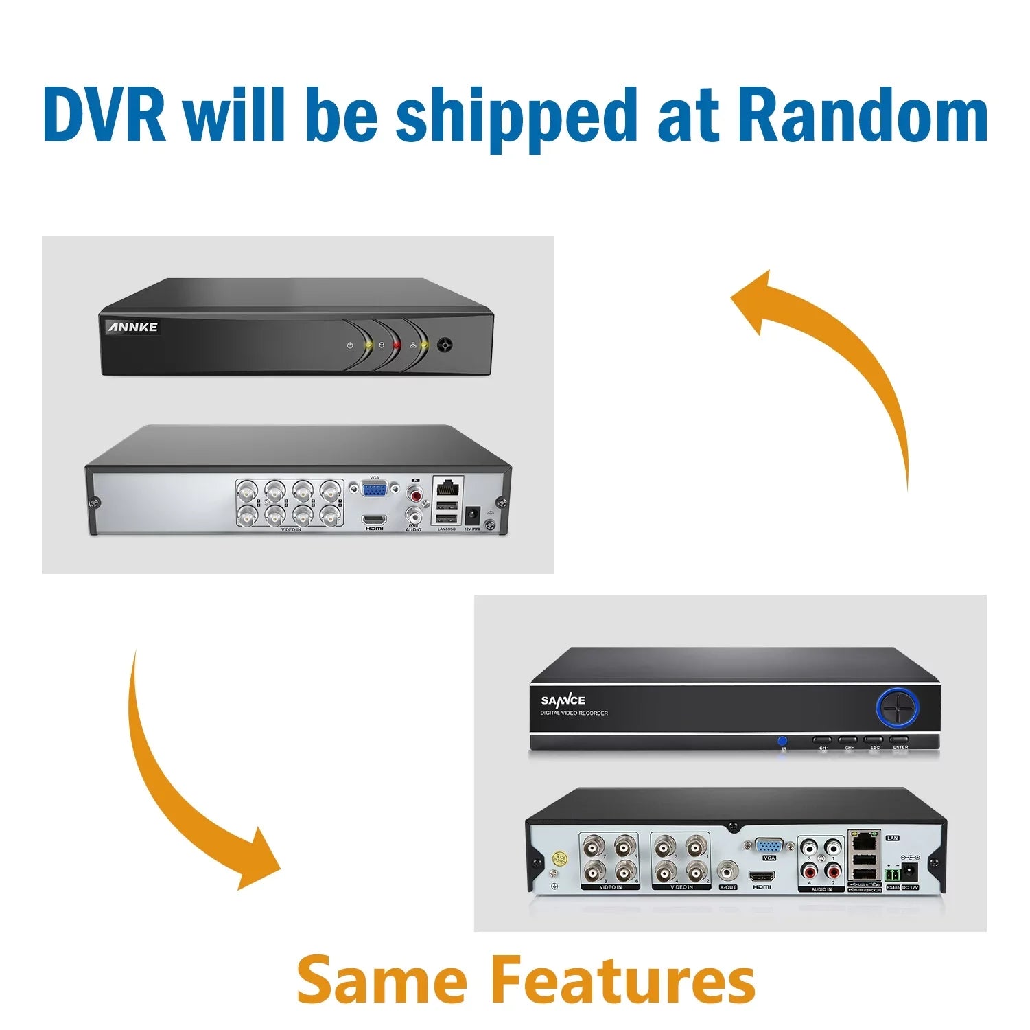 P2P , 720P and Access 1080N Surveillance System Camera (8) CCTV Night Technology/E-Cloud Remote IP66 8CH -No Scan Code Weatherproof Vision DVR HDD SANNCE QR Service, Full Security Cameras,