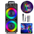 8-inch Loud Bluetooth Speaker 6000W Speaker -FM/AUX/MP3/USB System Party Party Heavy Portable Bass Subwoofer Mic & Dual Sound TIANLAIMEI