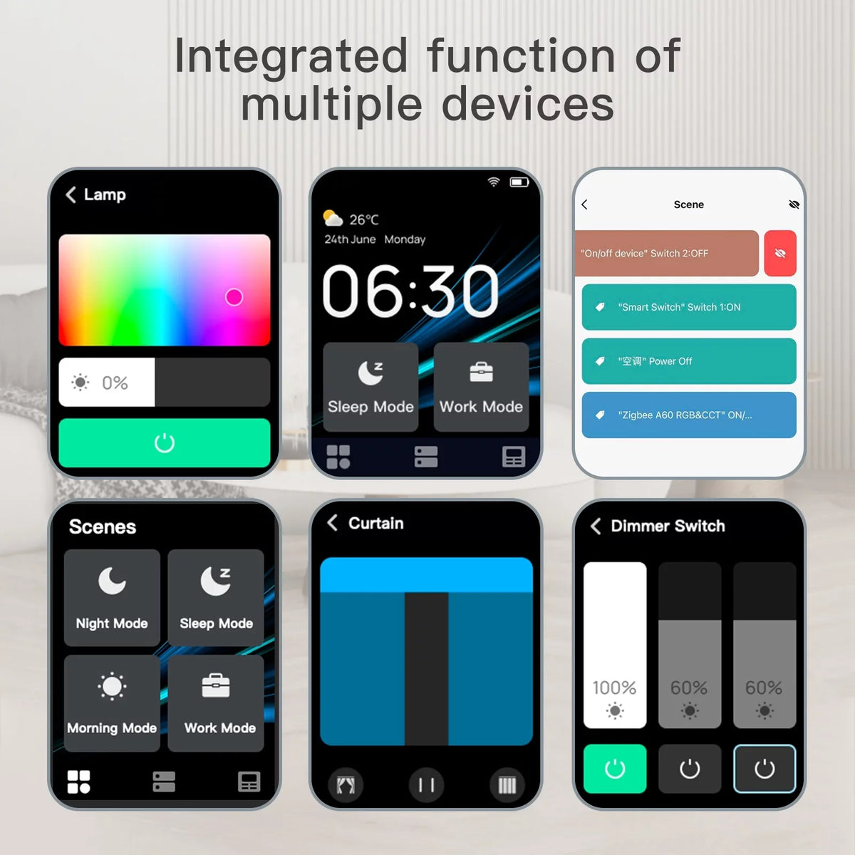 Control APP Screen Remote Panel IR Center Intelligent Touched Compatible Controller Center Remote Center Control with Panel Yabuy Controller Home IR WiFi MOES Control