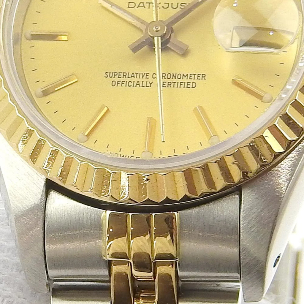 combination 98 2023/09 gold Pre-Owned 54g watch dial (Like Datejust champagne series 79173 New) automatic