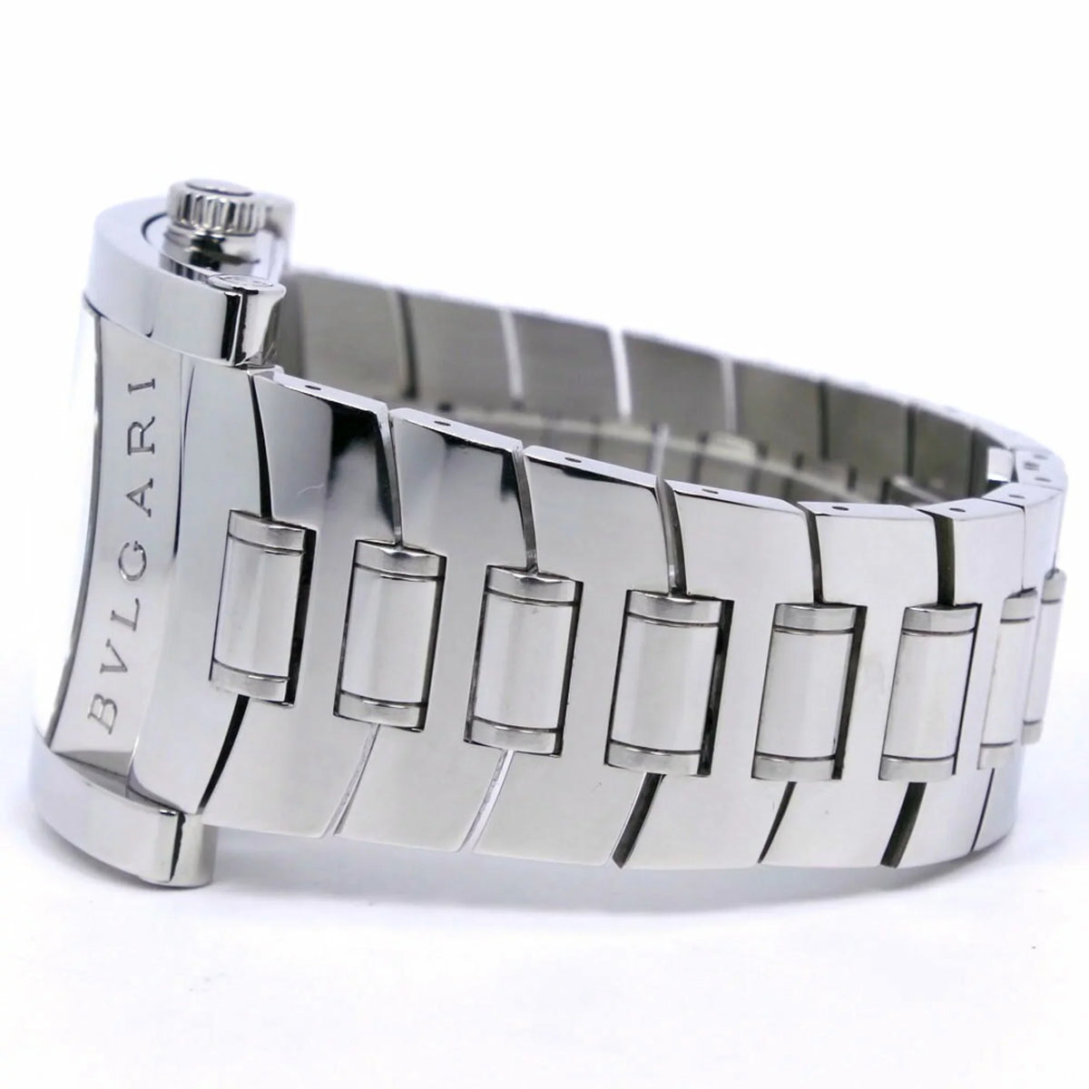 Automatic Watch Stainless Steel Navy AA48S Men's Silver Dial Bvlgari Pre-Owned Ashoma (Good)