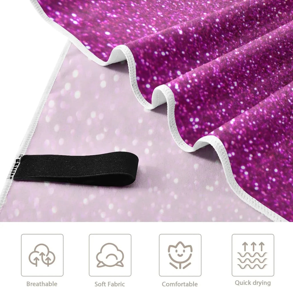 Blanket, Bestwell Swim Texture Dry Beach Towel Thin 30”X60” Towel Quick Sand Bath Free Lightweight Pool Multipurpose Oversized Glitter Shower Yoga Towel Towel, Microfiber