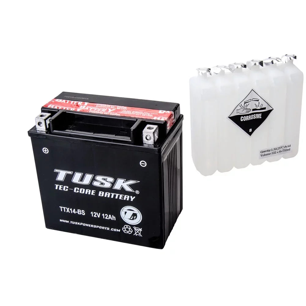 Maintenance-Free Battery Acid (ABS) TTX14BS 2007-2010 For F800ST Tec-Core Tusk with
