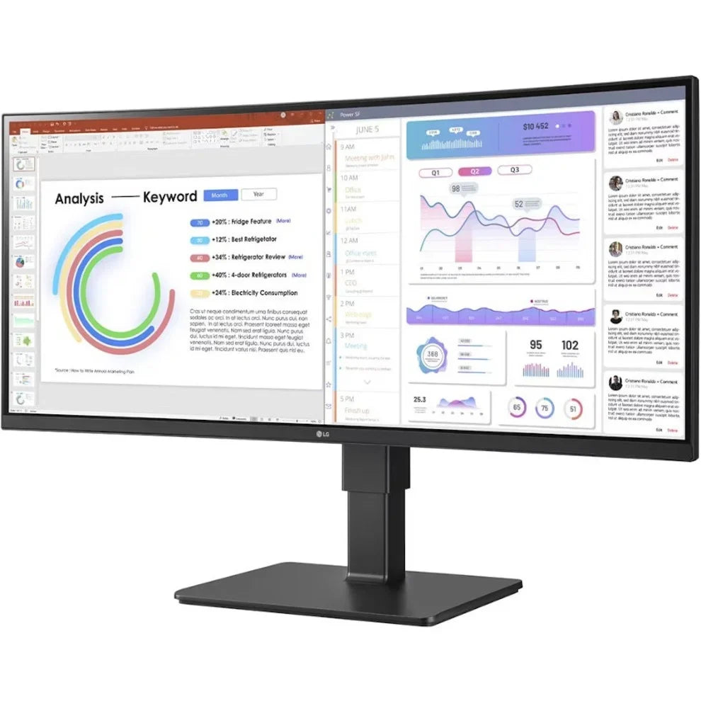 sRGB 3440 LED 1440 Monitor, x Black, HDR10, 34BQ77QB-B 34\" Ultrawide Textured Curved LG