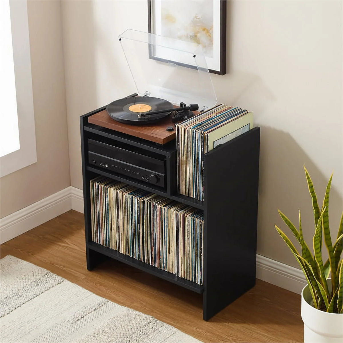 Center, Media Storage Portland Vinyl Console Crosley and Furniture Tv Entertainment Stand Record