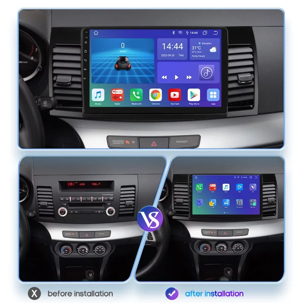2012 12 2+32GB For 2010 Mitsubishi Car Radio 2008 2007 2009 Wifi Navigation Stereo Android GPS Lancer CarPlay Player 2011
