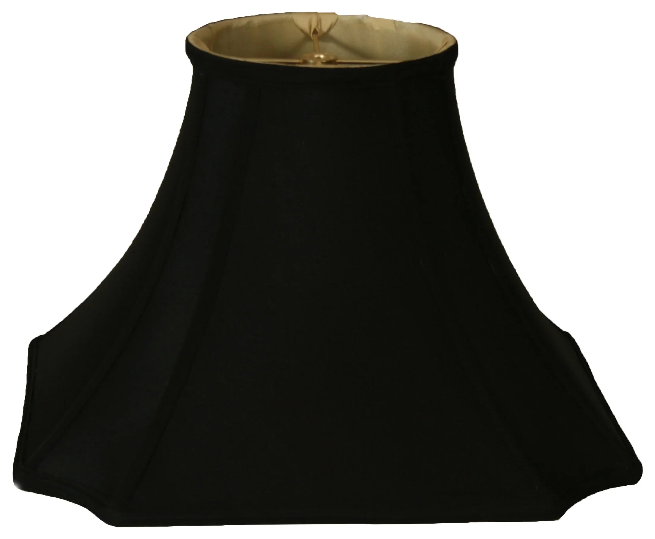 with Square Royal Lamp Corner Inverted Black Shade Cut Lining Gold 10" Designs