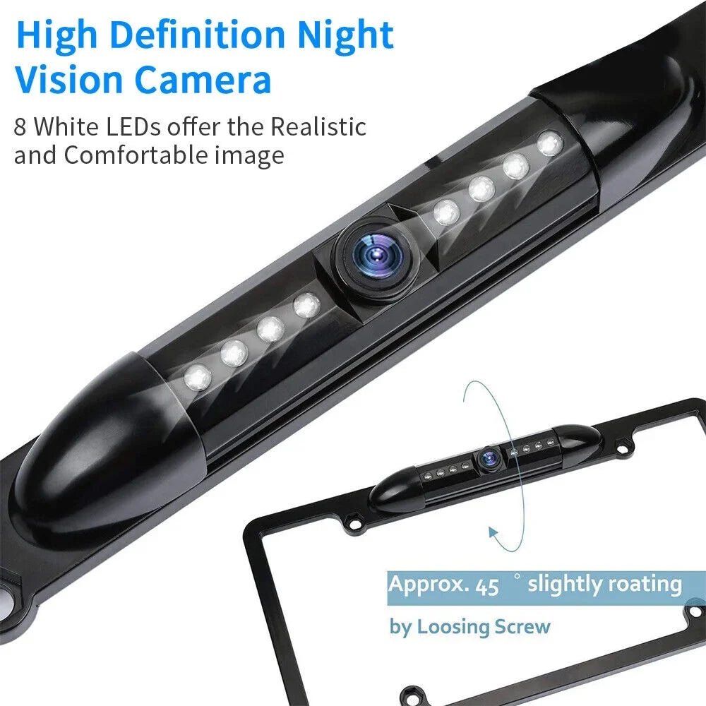 Cars Vision Wired IP68 Night Waterproof Cam - Angle Backup Universal 170° View Viewing KingFurt - Camera Rear American for -