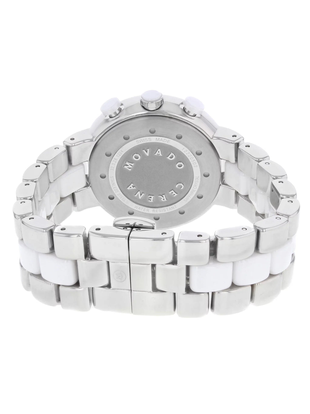 White Ladies Ceramic Watch Cerena Movado Chronograph 0606758