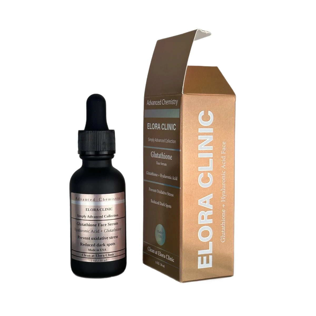 Elora - Based Oil Glutathione Glutathione Hyaluronic Acid Clinic Serum Hyaluronic Glutathione - liquid Serum + Free + Acid - Hydrating & Rejuvenating -