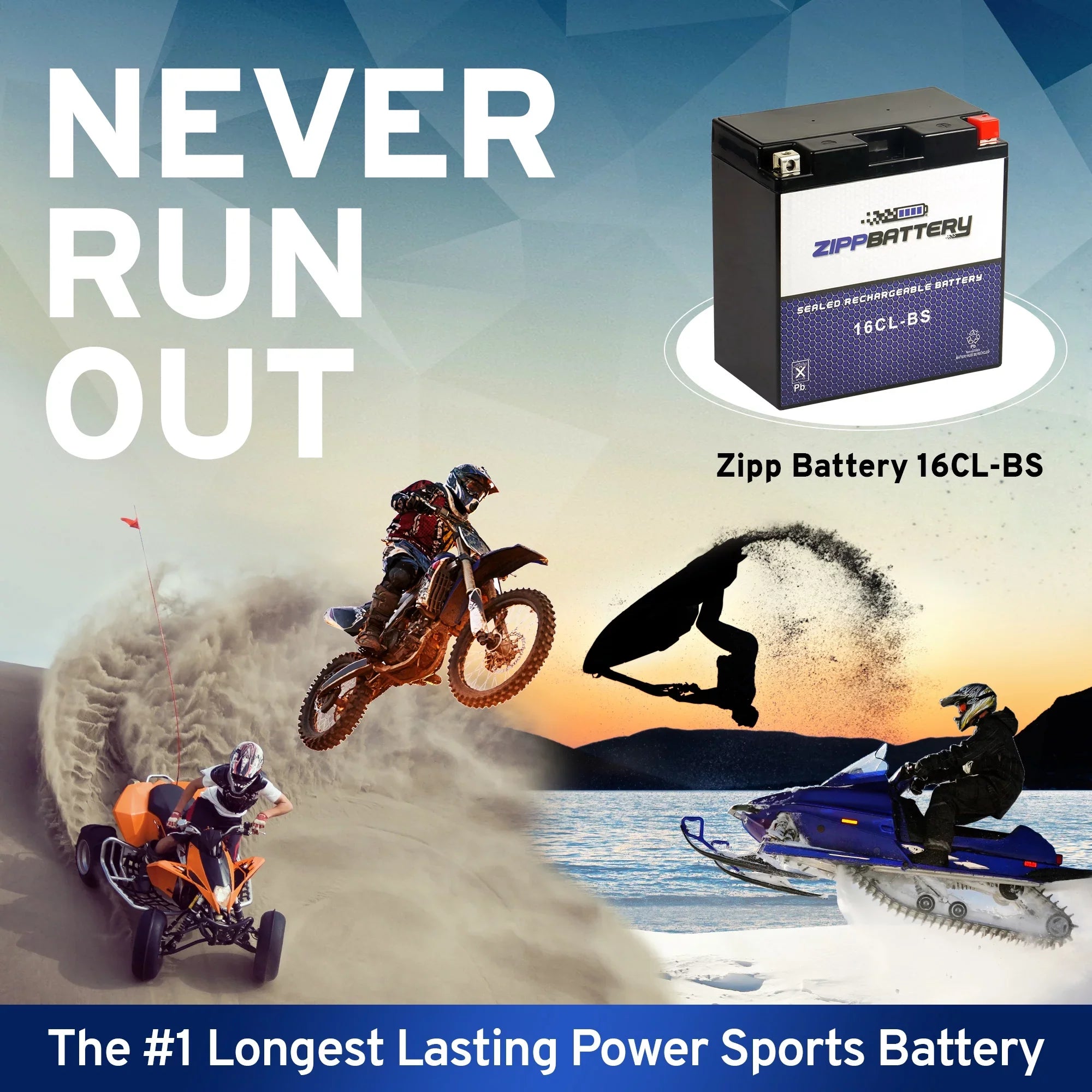 89-'96, 650cc Kawasaki Jf650 Cc Battery Battery Jf650 X2 86-'95 Ski for Zipp Jet Yb16cl-bs Ts